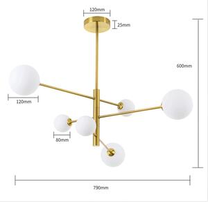 Lustră cu tijă DORADO 6xG9/40W/230V aurie