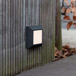 LUTEC Aplică LED de exterior Helena, frontal 10 cm negru, Negru, Metal, Modern