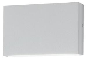 Egger Licht EGG LED lampă de perete pentru exterior Flatbox, alb, 11x7 cm, aluminiu, Alb, Baie, Metal, Modern, Soclu de perete jos