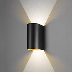 Egger Licht EGG DLS LED aplică de perete Feeling, negru-auriu, Negru, Camera de zi / sufragerie, Metal, Modern
