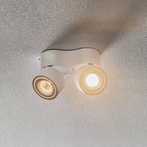 Egger Licht Clippo S Duo spot LED de tavan, alb, 3.000K, reglabil, Alb, Studiu / Birou, Metal, Modern