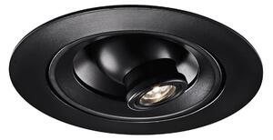 Egger Licht EGG DLS LED spot încastrat Riga Zooom, rotund, negru, 3000K, reglabil, Negru, Hol, Metal, Modern, Corpuri de iluminat încastrate rotunde