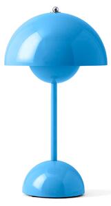 Lampă de masă &Tradition, Flowerpot VP9, reglabil, Albastru, Camera de zi, Plastic, Design