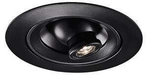 Egger Licht EGG DLS LED spot încastrat Riga Zooom, rotund, negru, 2700K, reglabil, Negru, Hol, Metal, Modern, Corpuri de iluminat încastrate rotunde