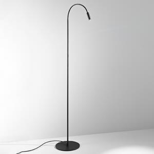Egger Licht DLS LED lampadar Zooom, braț flexibil, negru, Negru, Camera de zi / sufragerie, Metal, Modern, Lumină de lectură