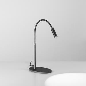 Egger Licht EGG DLS Zooom LED lampă de masă, braț flexibil, negru, Negru, Camera de zi / sufragerie, Metal, Modern