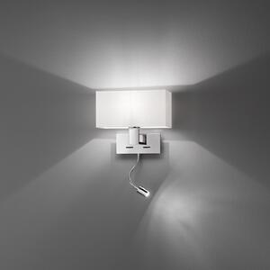 Egger Licht EGG DLS Harmony Flex aplică de perete, braț flexibil, Alb, Camera de zi / sufragerie, Țesătură / Textil, Modern