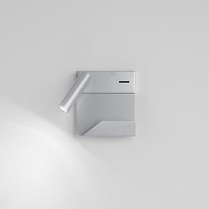 Egger Licht Aplică de perete EGG DLS LED Rona, port USB, raft, Gri, dormitor, Metal, Modern