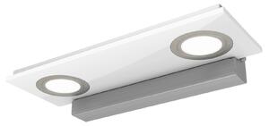 Evotec Pano aplică LED cu două surse, metalică, Gri, Camera de zi / sufragerie, Metal, Modern, Perete unghiular