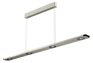 Evotec Wave lampă suspendată LED cu variator tactil 110cm, reglabil, Gri, Camera de zi / sufragerie, Metal, Modern