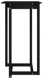 Masă de bar, negru, 60x60x110 cm, lemn masiv de pin