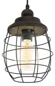 EGLO Bampton lampă suspendată cu design rustic, reglabil, Maro / Rugină, Camera de zi / sufragerie, Metal, Vintage