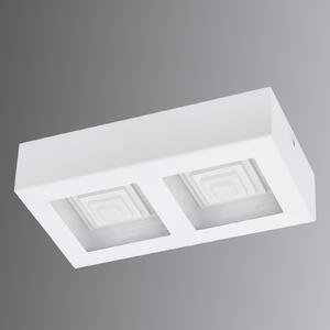 EGLO Ferreros - plafonieră LED, două surse, în alb, Alb, Camera de zi / sufragerie, Metal, Modern