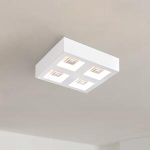 EGLO Ferreros plafonieră LED, patru surse, Alb, Camera de zi / sufragerie, Metal, Modern