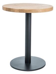 Masa de bucaterie Puro II, diametru 60 cm, stejar / negru
