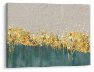 Tablou - Textura cu decor auriu (70x50 cm)