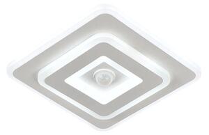 Plafoniera LED Erste Deco 18W cu Senzor Miscare PIR, 3CCT Reglabila 1950lm, Design Alb Minimalist 192x192x40 mm, Iluminat Inteligent pentru Hol