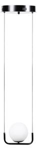 Pendul Erste Glace Negru Mat 200x1500mm cu Soclu E27, Corp Iluminat Suspendat Design Scandinav Modern pentru Dining, Bucatarie sau Dormitor