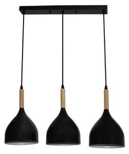 Pendul Erste Player 3xE27 Negru Mat 630x1000mm, Lustră Industrială Modernă Ideală pentru Dining, Design Minimalist Reglabil, Iluminat Elegant