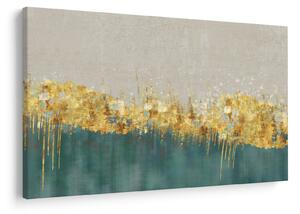 Tablou - Textura cu decor auriu (90x60 cm)