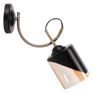 Aplica perete Erste Smoky 300x280 mm negru auriu E27 IP20 corp iluminat interior modern elegant pentru living hol dormitor design industrial LED
