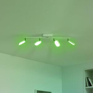 EGLO connect Palombare-C plafonieră LED, 4 becuri, reglabil, Alb, Hol, Plastic, Modern, Plafon cu flacără multiplă