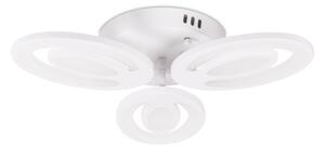 Plafoniera LED Erste Petal 48W, Design Floral Modern, 430x430x80mm, Alb, Telecomanda inclusa, Tehnologie 3CCT Ajustabila pentru Living sau Dormitor