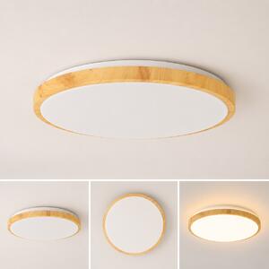 Plafoniera LED Erste Woody 45W 50cm, Design Modern Aspect Lemn, 3CCT 3000K-6000K, Corp Iluminat Elegant pentru Living, Dormitor, Eficienta 500mm