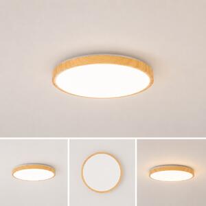 Plafoniera LED Erste Woody 35W 400x65mm, Design Rustic Modern, 3CCT 3000K-6000K Reglabila, Lumina Ambientala Inteligenta pentru Living si Dormitor