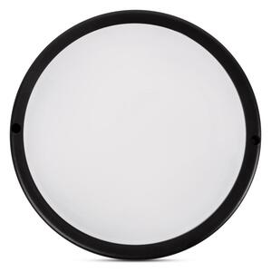 Plafoniere LED Rotunda Novelite 12W 6400K IP65 Negru Mat 155x52mm - Corp Iluminat Exterior Interior Modern Eficient pentru Fatade Terase Garaje