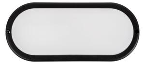 Plafoniera LED Ovala Novelite 18W 6400K IP65 Negru 230x105x46mm Corp Iluminat Exterior Rezistent Design Modern Eficienta Luminoasa Securitate