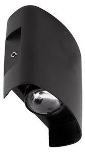 Aplica LED Exterior Erste Monty 4W 3000K IP54 Negru Mat Bidirectional Corp Iluminat Modern Fatada Terasa Design Minimalist Eficient Energetic