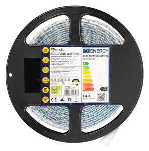 Banda LED Erste 24V 5m 14.4W/m Lumina Calda 3000K IP65 Rezistenta la Umiditate - Iluminat Ambiental Premium pentru Baie, Terasa si Dormitor