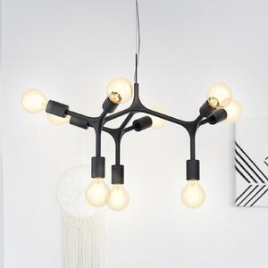 EGLO Bocadella 1 lampă suspendată în negru, nouă surse, reglabil, Negru, Camera de zi / sufragerie, Metal