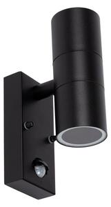Lampa Gradina Antal Antracit 190x100x90mm cu Senzor Miscare, Iluminat Exterior Up&Down 2xGU10, Aplica Perete Moderna pentru Siguranta si Design