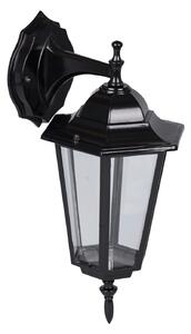 Lampa Gradina Corona Negru 1xE27 60W, Aplica Exterior Stil Minimalist, Corp Iluminat Rezistent Intemperii, Dimensiuni 165x190x375 mm, Design Modern