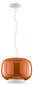 Lustră Pendul Foscarini, Chouchin 1, reglabil, Portocaliu, Bucătărie, Sticlă, Design