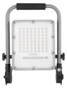 Proiector LED Portabil Novelite 50W 6400K IP65 245x325x55 mm Gri, Acumulator 3Ah, Flux Luminos 500lm, Unghi 120gr pentru Santier si Garaj
