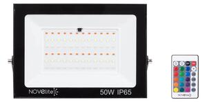 Proiector LED RGB 50W Novelite IP65 Exterior 195x30x140mm - Iluminat Arhitectural Multicolor pentru Fatade, Gradini si Design Modern Eficient