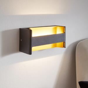 EGLO Feloniche aplică LED, în negru/auriu, Negru, Camera de zi / sufragerie, Metal, Modern