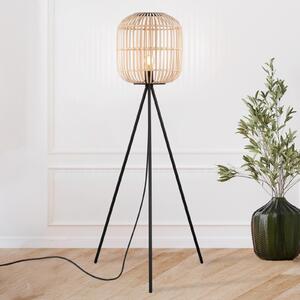 EGLO Bordesley lampadar trepied cu abajur din lemn, Lemn, Camera de zi / sufragerie, Lemn, Scandinavă, Tripod
