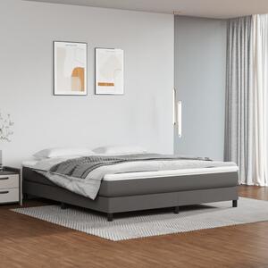Saltea de pat cu arcuri, gri, 160x200x20 cm, piele ecologică