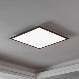 EGLO connect CCT plafonieră 59,5x59,5 cm negru, reglabil, Negru, Camera de zi / sufragerie, Metal, Modern