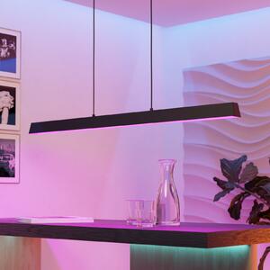 EGLO connect Simolaris-Z lampă susp. LED, 122cm, reglabil, Negru, Camera de zi / sufragerie, Metal, Modern