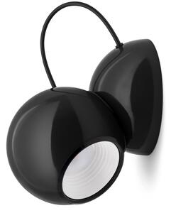 Lampă de perete Stilnovo, Gravitino, reglabil, Negru, Camera de zi, Metal, Design