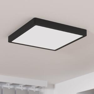 EGLO Plafonieră Fueva 5 IP44 negru 3000K 28x28cm, Negru, Baie, Metal, Modern