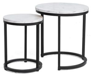 Masa de cafea Hola, marmura/negru