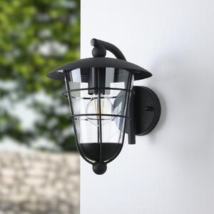 EGLO Aplică de exterior Pulfero, negru, în sus, reglabil, Negru, Metal