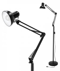 Lampadar flexibil AURIQ 1xE27/60W/230V 184 cm negru