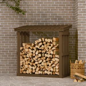 Rastel lemne de foc, maro miere, 108x64,5x109cm, lemn masiv pin